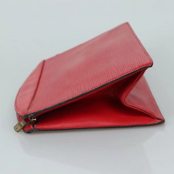LOUIS VUITTON Epi Trousse Crete Clutch Bag Red M48407 LV Auth 108169 - Picture 12 of 16